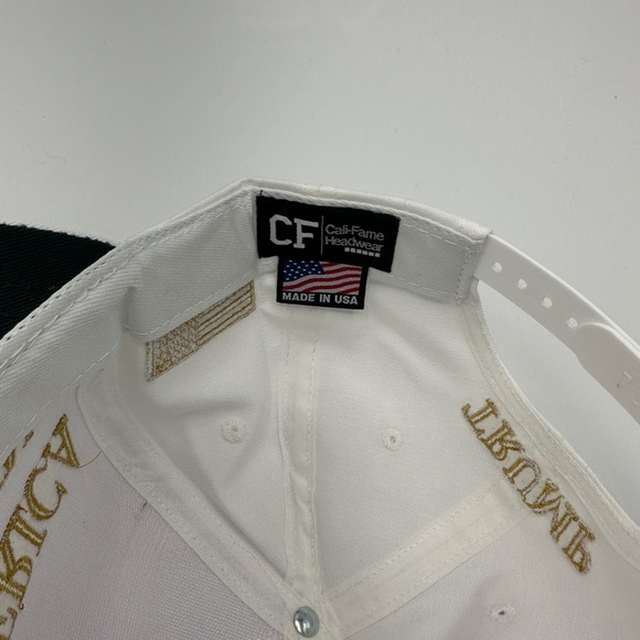 Cali-Fame Trump Make America Great Again Logo White Trucker Hat Cap One Size - Picture 6 of 9